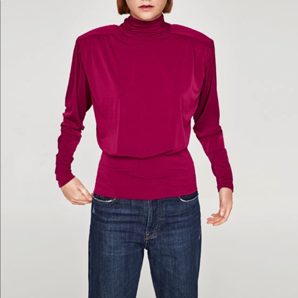 Zara Shoulder Pad Top NWT - Picture 2 of 5